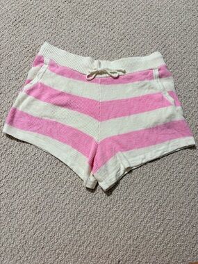 JoyLab Pink and Cream Striped Knit Shorts
